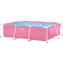 Intex 55256 - Piscina Desmontable Small Frame Familiar Rosa 220x150x60cm & 28038 - Cobertor Piscina Rectangular Prisma/Small