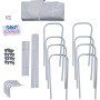 yourGEAR XL Family Pool Grey 3x2x1m con espumadero - Piscina con Estructura de Acero Piscina de jardín Piscina para niños