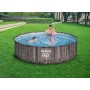 Bestway Steel Pro MAX - Juego de Piscina (3,66 x 1,00 m, Efecto Madera)
