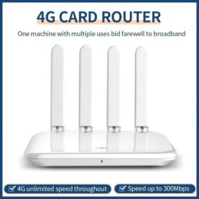 Enrutador WiFi 4G 300Mbps para antenas de tarjeta SIM doméstica 300M E