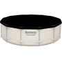 Bestway Steel Pro MAX Frame - Piscina Redonda (366 x 100 cm, Incluye Bomba de Filtro, Efecto Madera)
