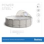 Bestway Steel Pro MAX Frame - Piscina Redonda (366 x 100 cm, Incluye Bomba de Filtro, Efecto Madera)