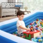 Piscina Inflable, Piscina Infantil Rectangular, Gran Piscina Familiar, para Jardín, Balcón, 210 cm x 135 cm x 60 cm