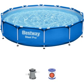 Bestway - Piscina elevada Bestway Steel Pro - Medidas 366 x 76 cm - Modelo n. 56681-2