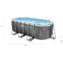 Intex - Kit de Piscina Tubular baltik Ovalado (4,00 x 1,22 m)