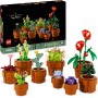 LEGO Botanical Plantas Diminutas con 9 Flores Artificiales para Construir en Maceta de Terracota, Decoración del Hogar, Regalo