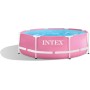 Intex 28292NP - Kit de Piscina Tubular Redondo Metal Marco Pink/Rosa (Ø) 2,44 x 0,76 m