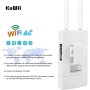 KuWFi Router 4G SIM, Router 4G LTE WiFi 300 Mbps, Puerto Ethernet LAN/WAN, Cobertura WiFi Exterior con 2 Antenas extraíbles,