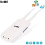 KuWFi Router 4G SIM, Router 4G LTE WiFi 300 Mbps, Puerto Ethernet LAN/WAN, Cobertura WiFi Exterior con 2 Antenas extraíbles,