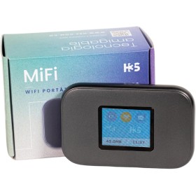 Router MiFi 4G/5G (Cat 6), WiFi Portátil, Batería 3.300 mAh, Pantalla LCD, Conexión hasta 16 Dispositivos