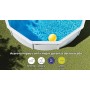 Piscina Gre KITPROV618 Atlantis - Piscina de Acero Elevada,Ovalada con Aspecto Acero Blanco. Piscinas Desmontables para Jardín