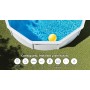 Piscina Gre KITPROV618 Atlantis - Piscina de Acero Elevada,Ovalada con Aspecto Acero Blanco. Piscinas Desmontables para Jardín