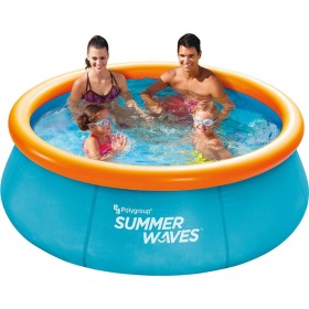 Summer Waves Piscina, Piscina Desmontable Hinchable, Piscina Familiar, Piscina de Jardin, Piscina Redonda 3D, Incluye 2 Gafas,