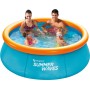 Summer Waves Piscina, Piscina Desmontable Hinchable, Piscina Familiar, Piscina de Jardin, Piscina Redonda 3D, Incluye 2 Gafas,