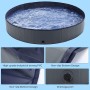 Piscina para Perros Grandes 160x 30cm, Piscina para Mascotas Plegable, PVC Antideslizante y Resistente al Desgaste, Piscina de