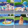 Piscina para Perros Grandes 160x 30cm, Piscina para Mascotas Plegable, PVC Antideslizante y Resistente al Desgaste, Piscina de