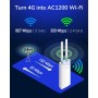 Cudy AC1200 Gigabit Módem Router para Exteriores 4G LTE Cat 6, IP65, Antenas Desmontables, Router con Ranura SIM, Montaje En