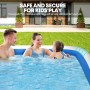 Piscina Hinchable Rectangular, Piscina Grande Familiar para Patio Trasero, jardín, balcón, 150 cm x 100 cm x 50 cm