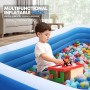 Piscina Hinchable Rectangular, Piscina Grande Familiar para Patio Trasero, jardín, balcón, 150 cm x 100 cm x 50 cm