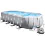 Intex 26798NP - Piscina Desmontable Ovalada intex Prism Frame 610 x 305 x 122 cm con depuradora, Multicolor + Skimmer Filtro