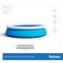 BESTWAY 57392 Fast Set - Piscina Hinchable Infantil, Color Azul, Ø 183 x 51 cm