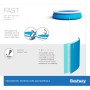 BESTWAY 57392 Fast Set - Piscina Hinchable Infantil, Color Azul, Ø 183 x 51 cm