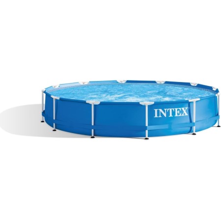 Intex 28202UK 10ft x 30in Metal Frame Swimming Pool with Filter Pump, 4,485 Liters, Blue, 305x76 cm
