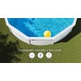 Piscina de Acero Elevada,Forma Redonda con Aspecto Acero Blanco. Piscinas Desmontables para Jardín 300 x 120 cm - Piscina Gre