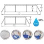 BESTWAY 56411 - Piscina Desmontable Tubular Infantil Deluxe Splash Frame Pool Azul 300x201x66 cm con Depuradora de cartucho de