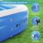 Duerer Piscina Hinchable Rectangular Piscina Infantil Inflable, Piscina Familiar En El Patio Trasero, Fiesta AcuáTica De Verano,