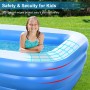 Duerer Piscina Hinchable Rectangular Piscina Infantil Inflable, Piscina Familiar En El Patio Trasero, Fiesta AcuáTica De Verano,