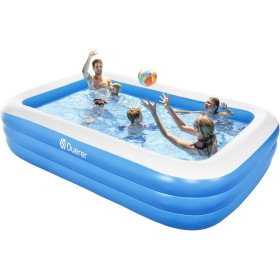 Duerer Piscina Hinchable Rectangular Piscina Infantil Inflable, Piscina Familiar En El Patio Trasero, Fiesta AcuáTica De Verano,