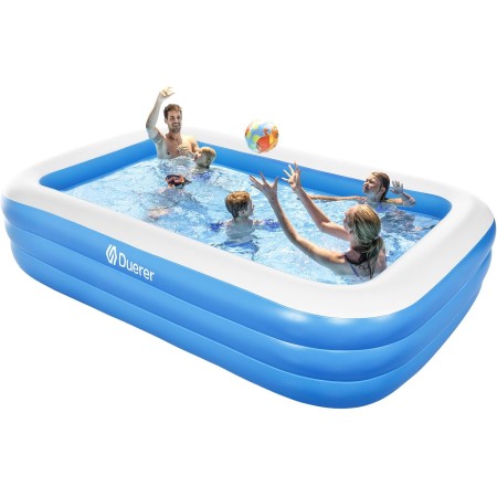 Duerer Piscina Hinchable Rectangular Piscina Infantil Inflable, Piscina Familiar En El Patio Trasero, Fiesta AcuáTica De Verano,