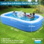 Duerer Piscina Hinchable Rectangular Piscina Infantil Inflable, Piscina Familiar En El Patio Trasero, Fiesta AcuáTica De Verano,