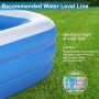 Duerer Piscina Hinchable Rectangular Piscina Infantil Inflable, Piscina Familiar En El Patio Trasero, Fiesta AcuáTica De Verano,