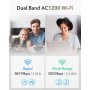 Cudy LT500E 4G LTE Cat 4 Módem Router Rápido con Ranura para Tarjeta SIM, WiFi AC1200, OpenVPN, Wireguard, IPsec, Cliente VPN,