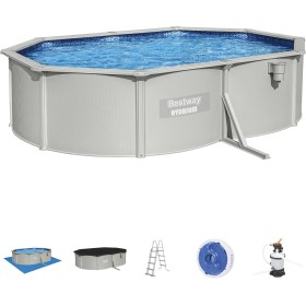 Bestway 56586D - Piscina Desmontable de Acero Hydrium 500 x 360 x 120 cm, Depuradora de Arena de 3.028 litros/Hora