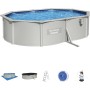 Bestway 56586D - Piscina Desmontable de Acero Hydrium 500 x 360 x 120 cm, Depuradora de Arena de 3.028 litros/Hora