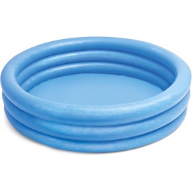 Intex 59416NP Crystal Blue Three Ring Inflatable Paddling Pool, Redondo, Multicolor, 2 - 7 años 1.14m x 25cm