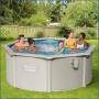 Bestway Hydrium - Piscina de Pared de Acero con Filtro de Arena, diámetro de 300 x 120 cm, Gris, Redonda