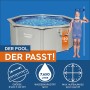 Bestway Hydrium - Piscina de Pared de Acero con Filtro de Arena, diámetro de 300 x 120 cm, Gris, Redonda