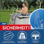 Bestway Hydrium - Piscina de Pared de Acero con Filtro de Arena, diámetro de 300 x 120 cm, Gris, Redonda