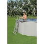 Bestway Hydrium - Piscina de Pared de Acero con Filtro de Arena, diámetro de 300 x 120 cm, Gris, Redonda
