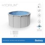 Bestway Hydrium - Piscina de Pared de Acero con Filtro de Arena, diámetro de 300 x 120 cm, Gris, Redonda