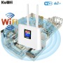 4G LTE Router,Enrutador CPE inalámbrico KuWFi de 300 Mbps con Ranura SIM para el hogar/Oficina Soporte B1 / B3 / B5 / B7 / B8 /