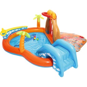 Bestway 53069 Lava Lagoon - Piscina Hinchable Infantil, Multicolor, 265x265x104 cm