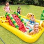 INTEX 57158 - Centro de juegos frutas con tobogán y pulverizador, Multicolor