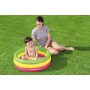 BESTWAY 51128 - Piscina Hinchable Infantil Summer 70 x 24 cm Estructura 3 Anillos y Suelo Hinchable Colores Para Niños Mayores