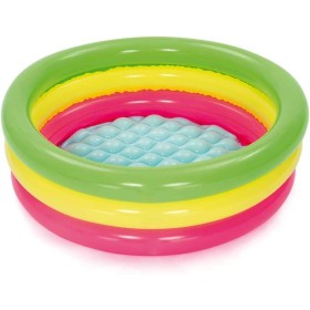 BESTWAY 51128 - Piscina Hinchable Infantil Summer 70 x 24 cm Estructura 3 Anillos y Suelo Hinchable Colores Para Niños Mayores
