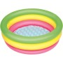 BESTWAY 51128 - Piscina Hinchable Infantil Summer 70 x 24 cm Estructura 3 Anillos y Suelo Hinchable Colores Para Niños Mayores